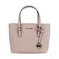 Jet Set Powder Blush Signature XS Carryall Top Zip Tote Bag Purse