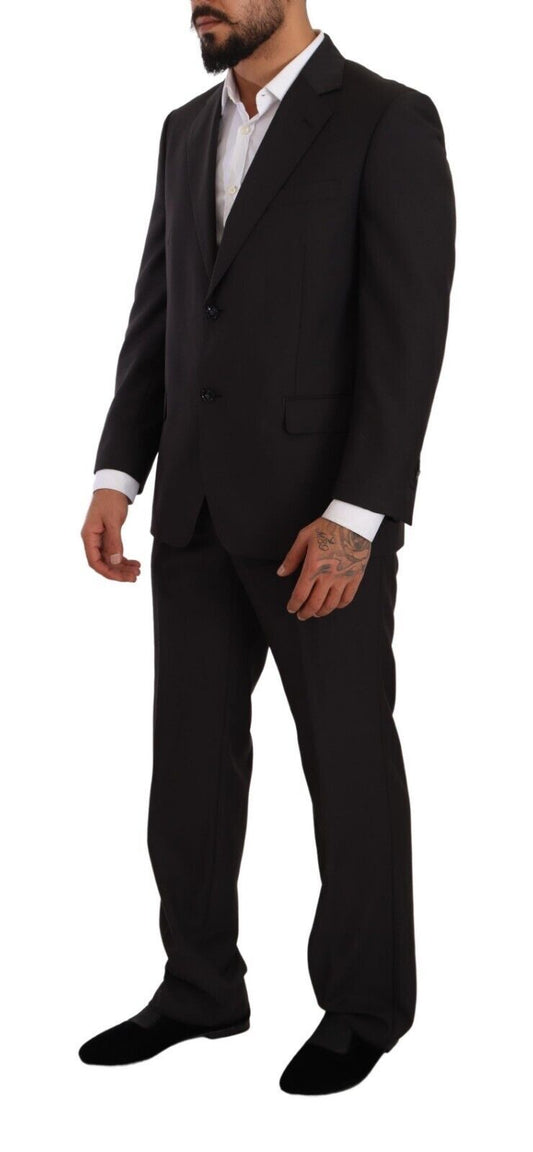 Sleek Grey Regular Fit Two-Piece Suit
