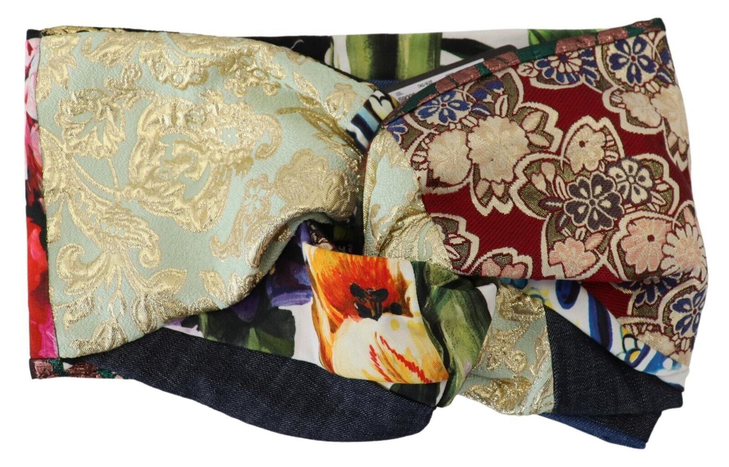 Multicolor Cotton-Blend Turban Hat