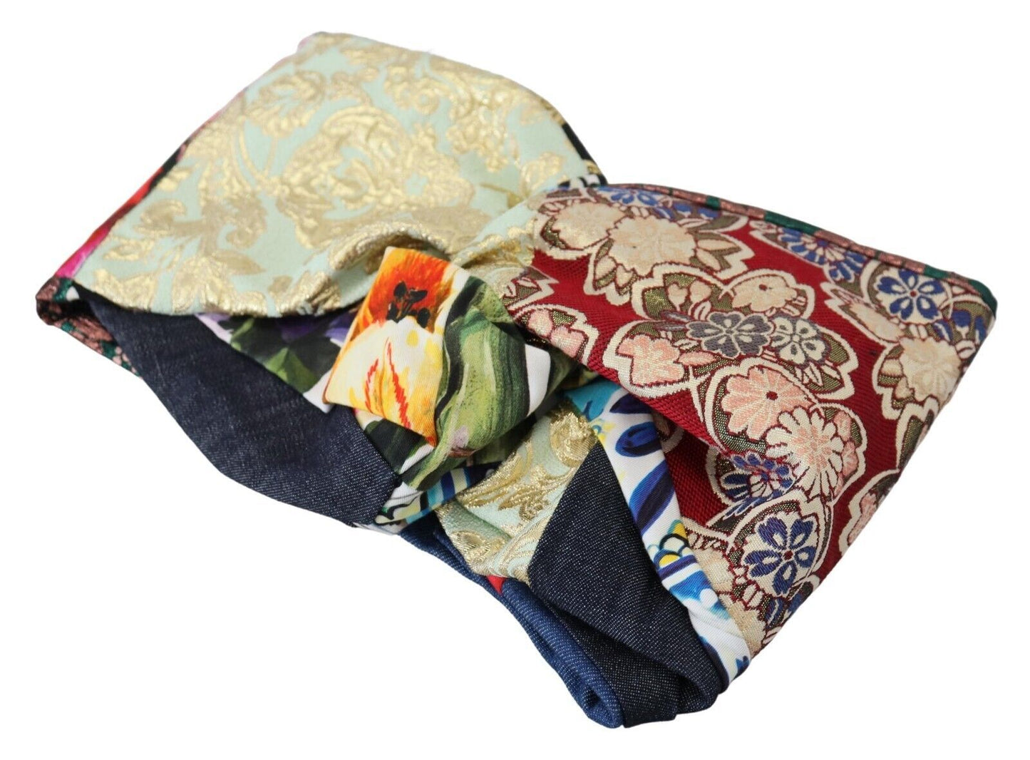 Multicolor Cotton-Blend Turban Hat
