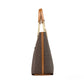 Jet Set Medium Brown Signature PVC Front Zip Chain Tote Bag Purse