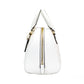 Sydney Small Chalk White Signature Coated Canvas Satchel Handbag