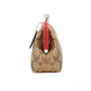 Nora Small Khaki Red Signature PVC Kisslock Chain Crossbody Bag