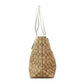 Khaki Light Sage Coated Canvas City Tote Shoulder Handbag Purse
