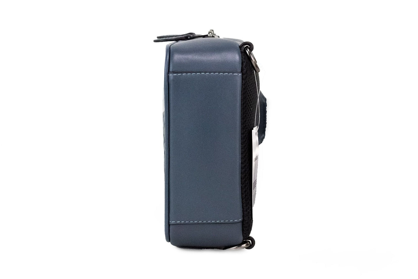 Sullivan Denim Embossed Logo Smooth Leather Crossbody Pack Bag