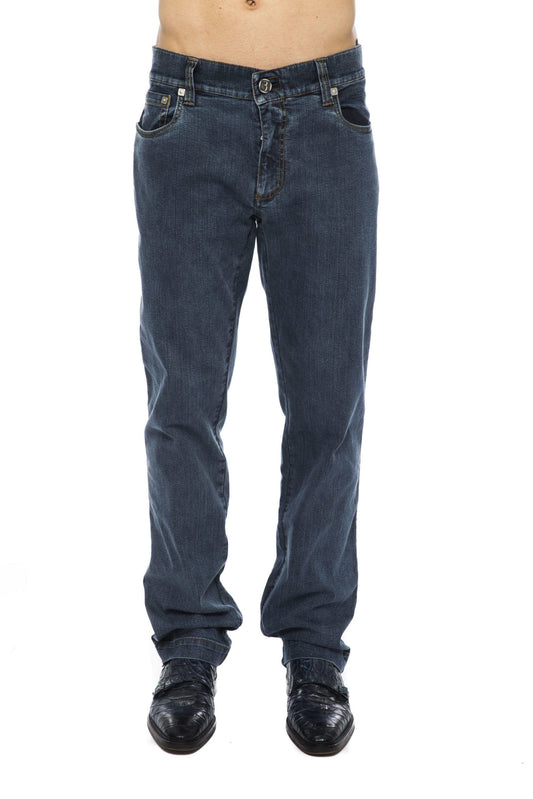 Embroidered Italian Regular Fit Jeans