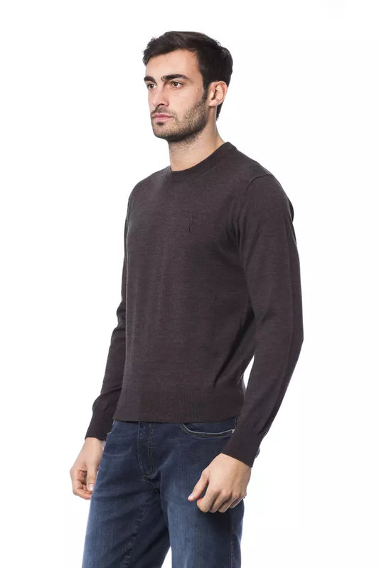 Elegant Embroidered Merino Wool Sweater