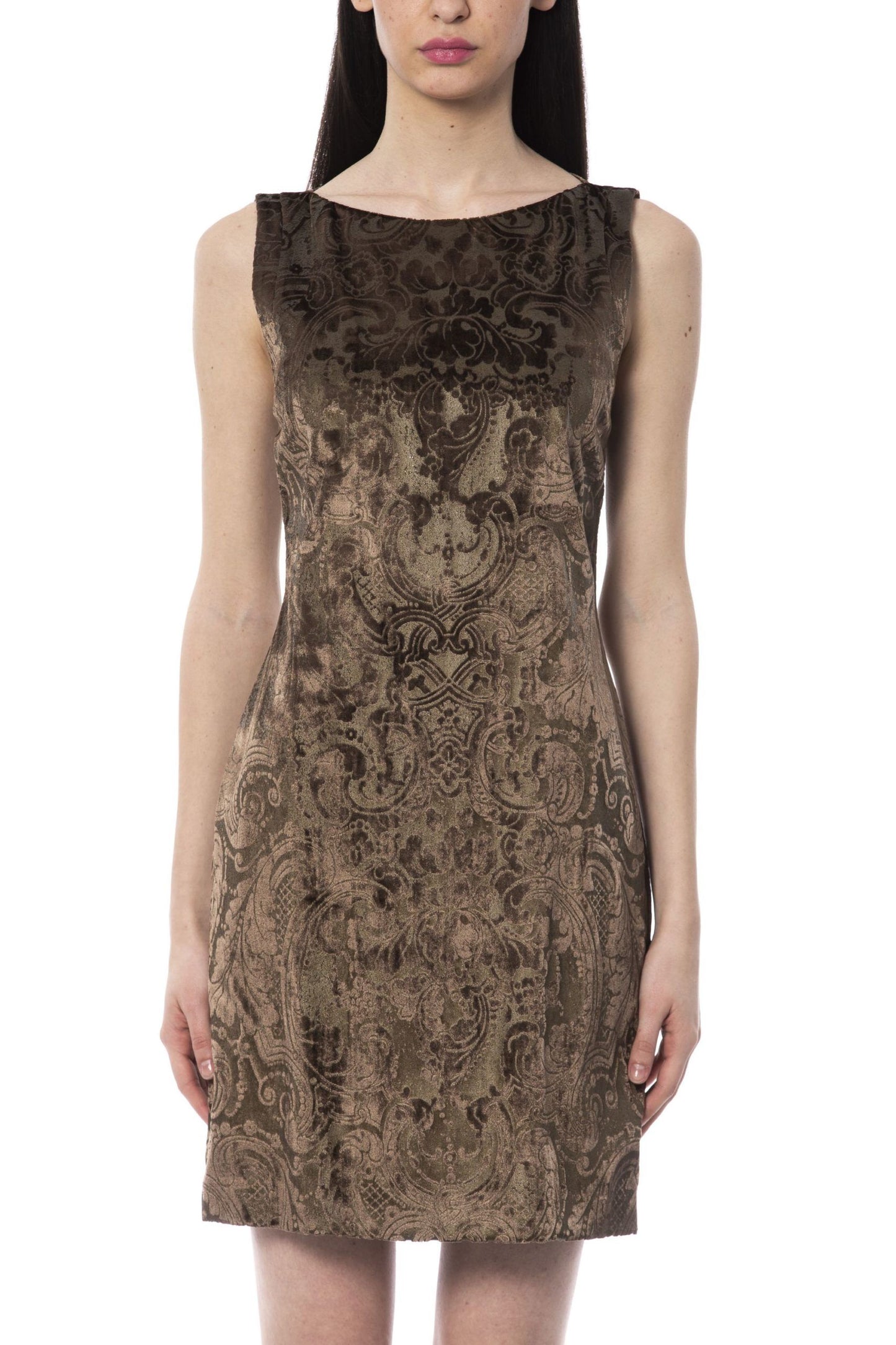 Elegant Sleeveless Printed Short Dress
