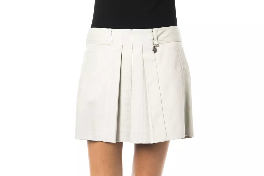 Chic Tulip Gray Cotton-Blend Skirt