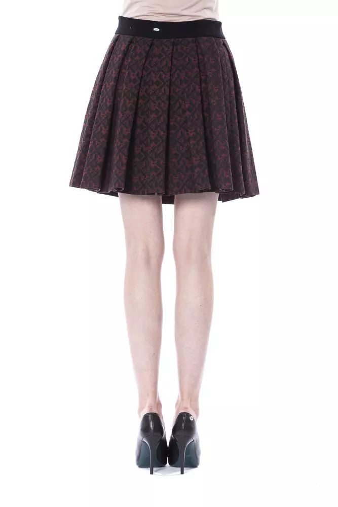 Chic Tulip Brown Skirt - Cotton Blend Elegance