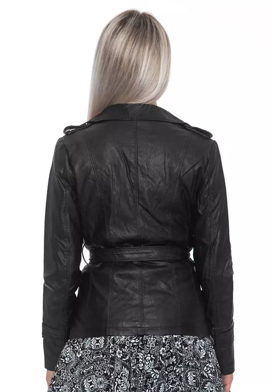 Elegant Belted Black Jacket for Women
