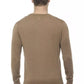 Elegant Beige V-Neck Cashmere Sweater for Men