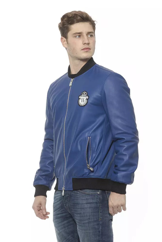 Elegant Italian Leather Bomber Jacket