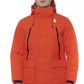 Chic Red Water-Repellent Hooded Jacket