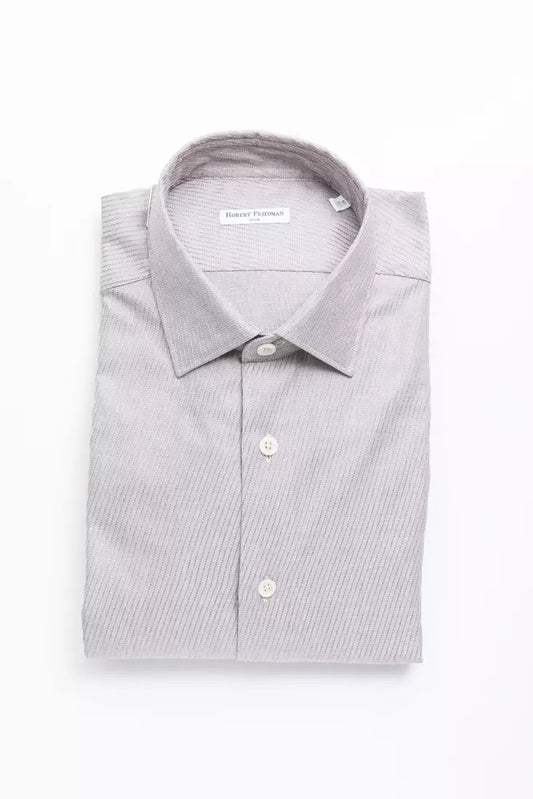 Timeless Beige Cotton Slim Collar Shirt