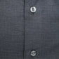 Sleek Black Cotton Blend Slim Collar Shirt