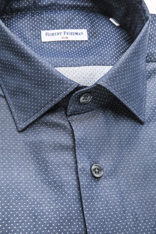 Sleek Medium Slim Collar Shirt in Blue