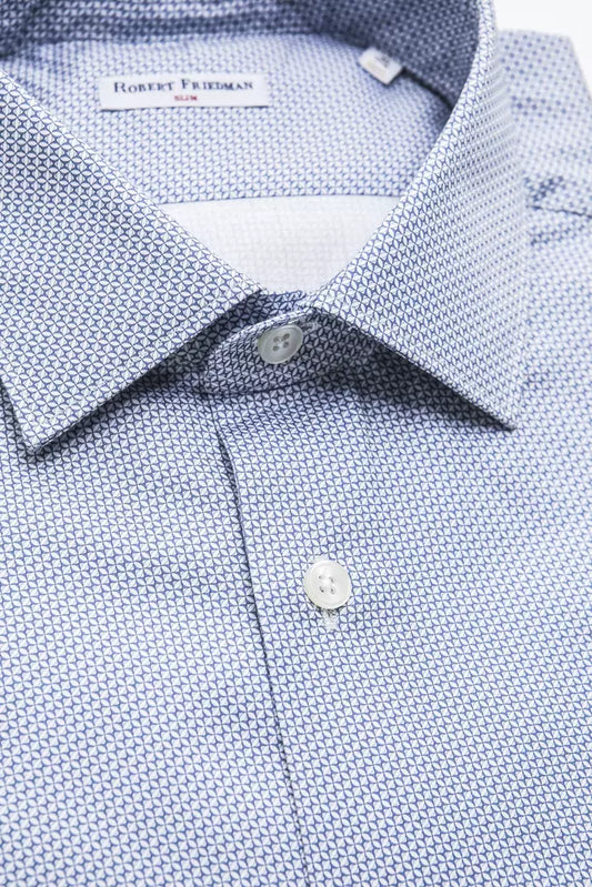 Elegant Medium Slim Collar Cotton Shirt