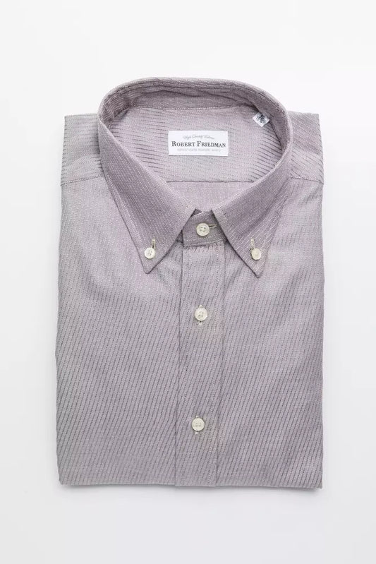 Beige Cotton Button Down Men's Shirt