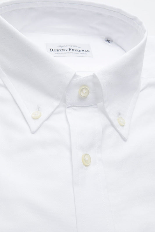 Classic White Cotton Button-Down Shirt