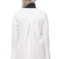 Elegant White Neoprene Woman Coat