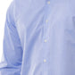 Elegant Light-Blue Italian Collar Shirt
