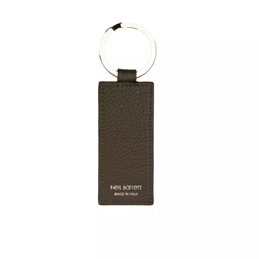 Green Leather Keychain