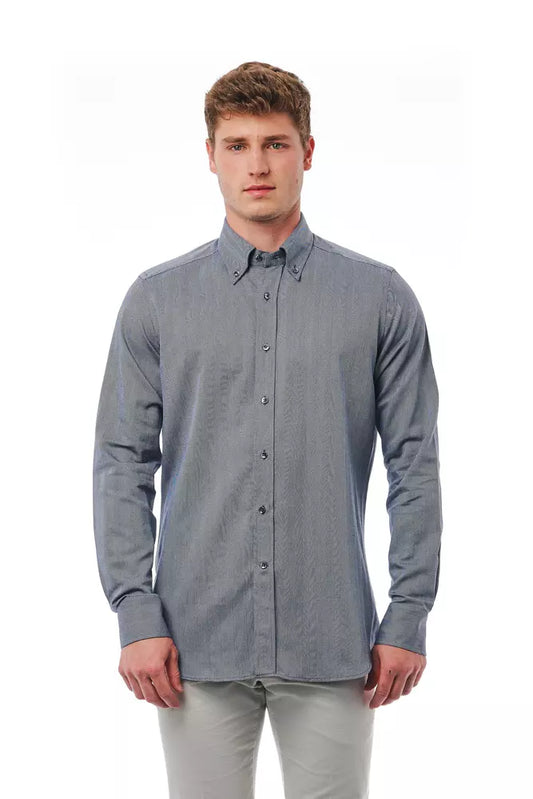 Elegant Cotton Regular Fit Blue Shirt