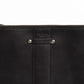 Elegant Black Leather Pocket Clutch Bag