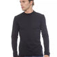Elegant Black Crew Neck Cotton Sweater