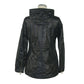 Elegant Hooded Black Jacket with Drawstring Waist