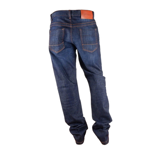 Dark Blue Regular Fit Designer Jeans