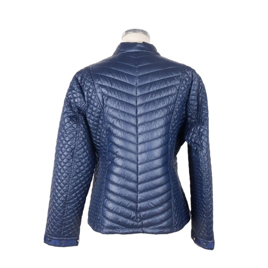 Elegant Blue Zippered Jacket for Women