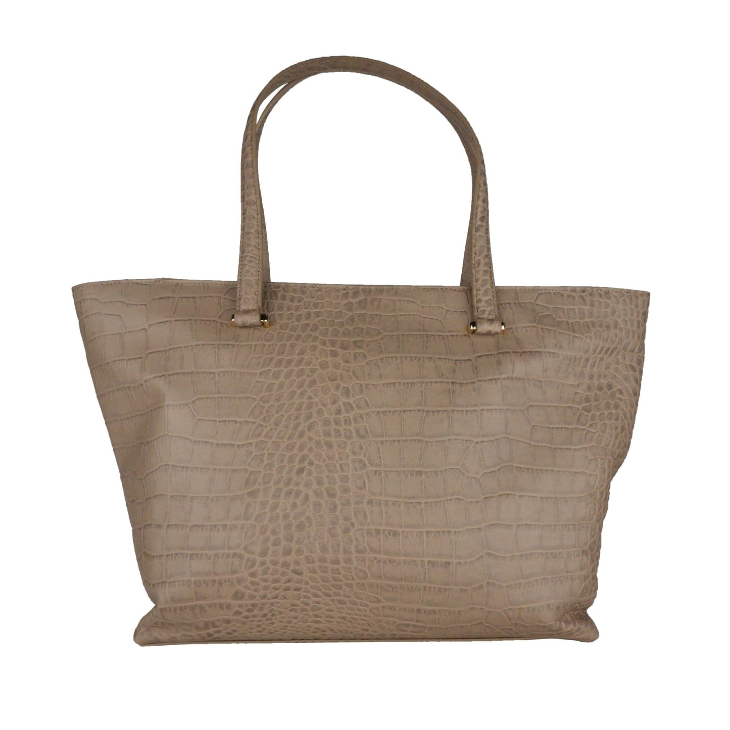 Elegant Brown Vitello Leather Handbag