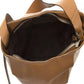 Elegant Leather Shoulder Bag with Logo Detailing