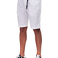 Summertime Elegance White Cotton Shorts