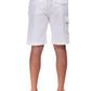 Summertime Elegance White Cotton Shorts