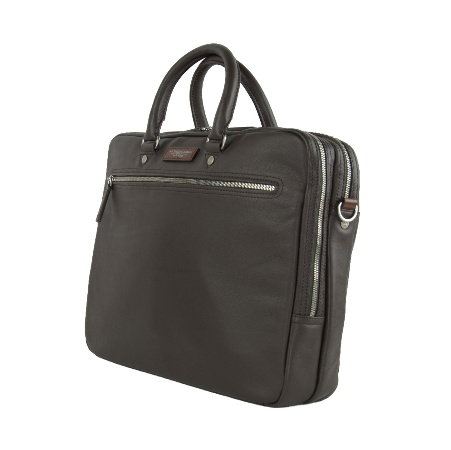 Elegant Brown Leather Briefcase for Men