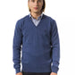 Embroidered V-Neck Merino Wool Sweater
