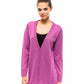 Violet Long Cardigan with Chic Logo Detail