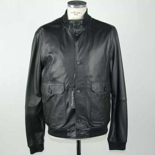 Elegant Black Leather Jacket