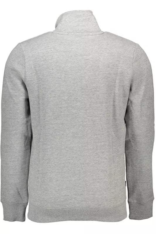 Sleek Long-Sleeved Zip Sweatshirt in Gray