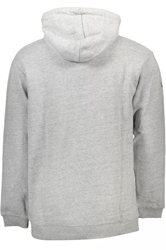 Chic Gray Hooded Long-Sleeve Sweatshirt