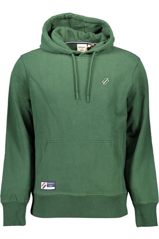 Lush Green Embroidered Hooded Sweatshirt