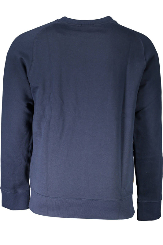 Chic Blue Round Neck Logo Sweatshirt