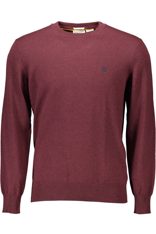 Crimson Wool Round Neck Sweater