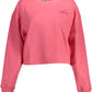 Chic Pink Embroidered Logo Sweatshirt
