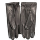 Elegant Padded Black Leather Gloves