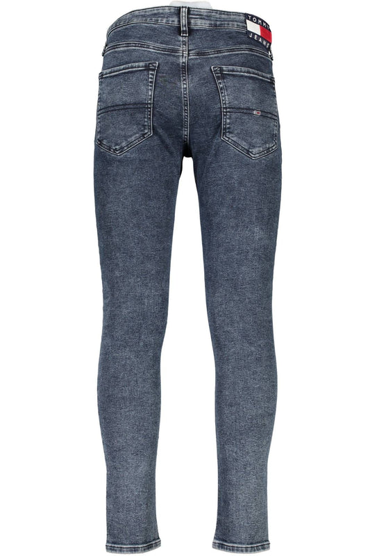 Sleek Cotton Denim Jeans - Classic Button Zip Fly