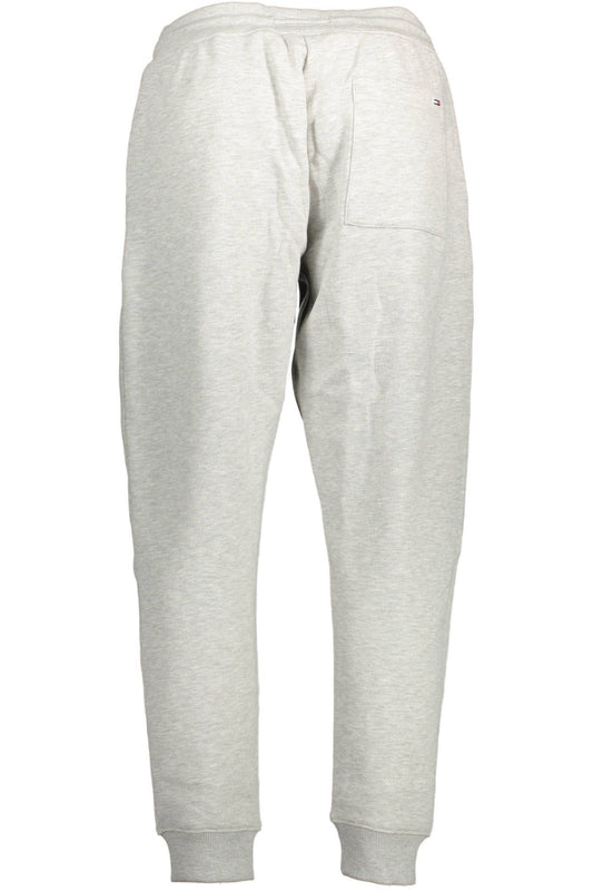 Classic Grey Sports Trousers with Embroidery